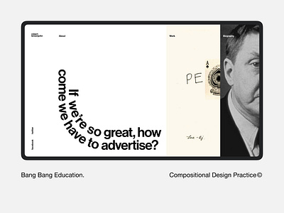Brownjohn Robert — Compositional Design Practice© biography clean design interface minimal typography ui web