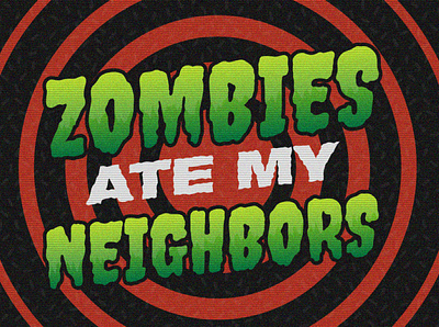 Zombies ate my Neighbors 90s branding design game game art graphic design idea logo nintendo nostalgia screen snes super vector zombies