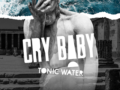 Cry Baby - Collage prompt for a bitter soft drink branding collage cry design fictional idea logo package soft drink tonic water