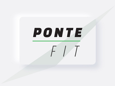 Ponte Fit brand branding clean exercise fit fitness green health logo logotype mexico minimal minimalist