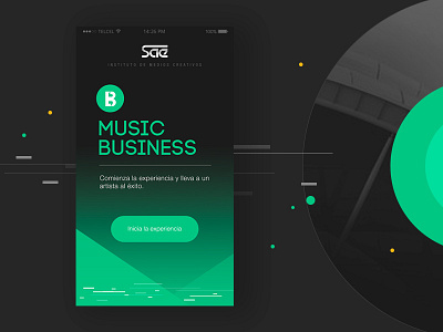 App Music Business app degradate flat green music sae sound