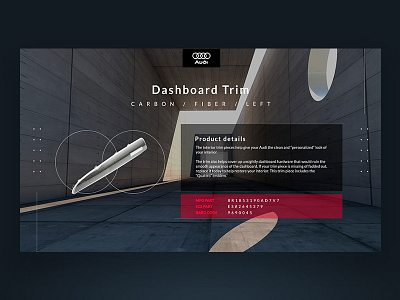 Audi Interface Mockup audi interface tech ui ux