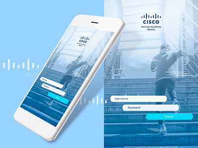 Cisco app app concept blue clean app cleandesign login login page ui ui ux user ux