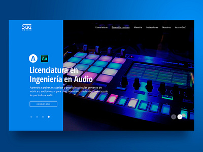Sae Institute audio blue mexico ui uidesign uidesigner ux uxdesign web webdesign