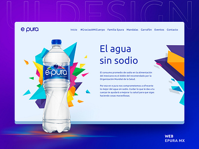 Epura UI agua color epura interaction mexico ui ux water web website