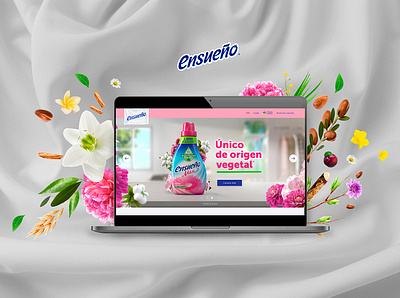 Ensueño Web clean design ensueno ensueño flower mexico pink ui ui ux uidesign ux vegetal web website
