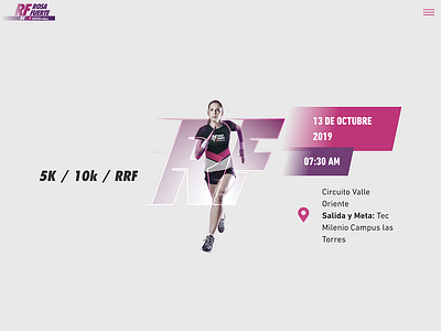 Rosa Fuerte clean design mexico mexico city pink rf rosafuerte runner runners running ui ui ux ux web website