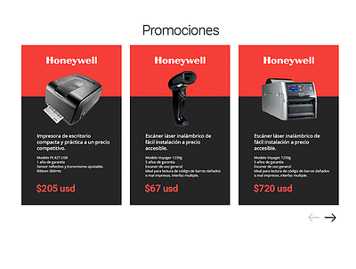 Honeywell clean design mexico red scanner tech ui ui ux uidesign usd ux web website