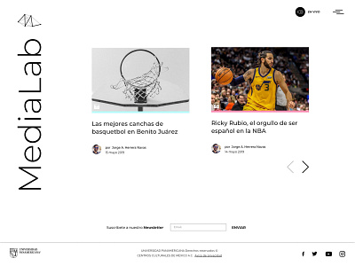 Media Lab UP basketball clean clean ui cleaning mexico ui uidesign ux web website white