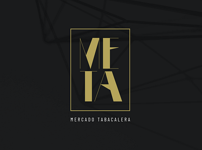 META artdeco brand branding cdmx design gold logo logotype mercado meta tabacalera type typogaphy