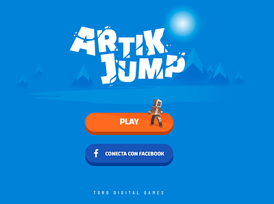 Artik Jump artik blue facebook facebook connect game gameart games jump login login page videogame