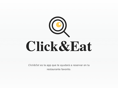 Click&Eat clean click design eat egg food food app foodie icon mexico minimal minimalist restaurant restaurant app restaurant branding restaurant logo