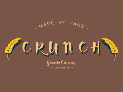 Daily logo challenge #20 adobe illustrator crunch dailylogo. graphic design dailylogochallenge flat design granola company granola logo graphic logo logodesign logodesignchallenge