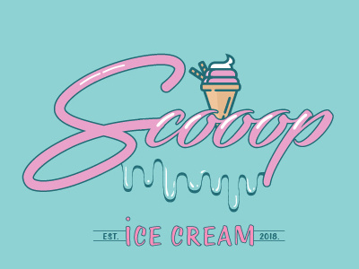 Daily logo challenge #26 adobe illustrator dailylogo. graphic design dailylogochallenge flat design graphic ice cream company logo ice cream. ice cream logo logo logodesign logodesignchallenge