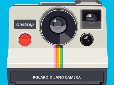 Polaroid One Step Vector Illustration camera illustrator vector vector art