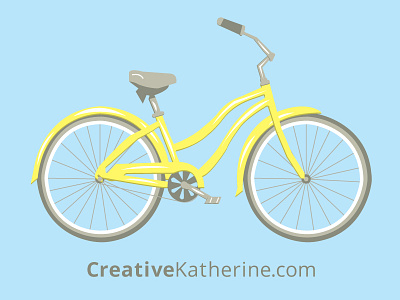 Beach Cruiser Bike Vector Illustration beach cruiser bicycle bike illustration spring vector vector art vector illustration