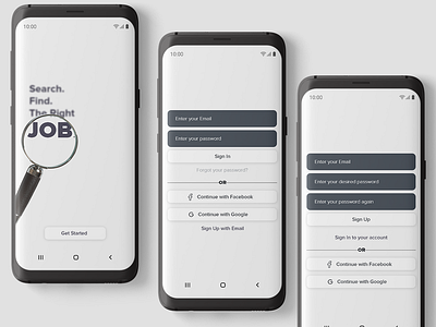 JOB Finder App Wireframe | Getting Started