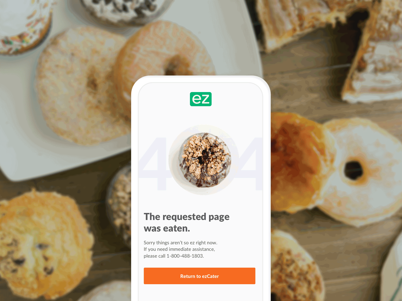 404 404 catering delivery donut food product design ui ux