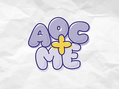 AOC+ME aoc bubble letters graphic design typography