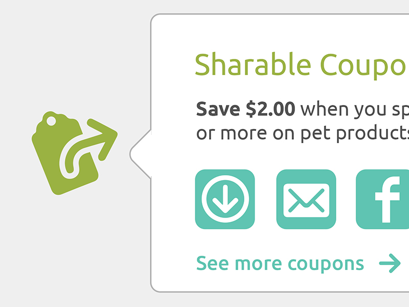 Sharable Coupon by Abby Luke on Dribbble