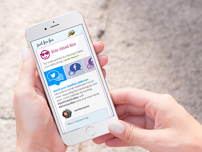 Bite-Sized design iphone responsive sharing social twitter ui web