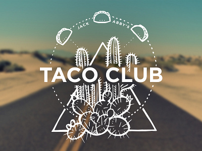 Taco Club cacti cactus design geometric illustration taco
