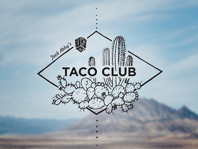 Taco Club, optional cacti cactus design geometric illustration taco