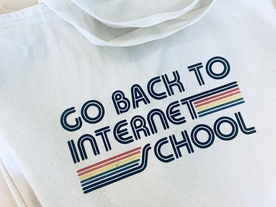 go back to internet school tote 70s bag design internet school ui ux