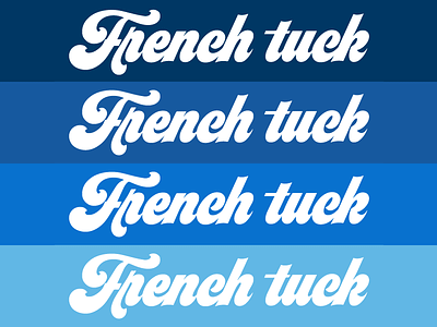 French tuck [final] blue design digital fashion french graphic pop-art queer eye script tan france typography