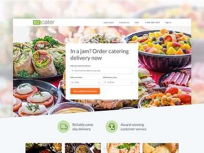 Last minute catering catering delivery design food form form field hero product design ui ux