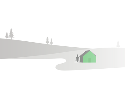 Illustration - Home flat flat design greenhouse hey home home alone pine snow tree white whitehouse