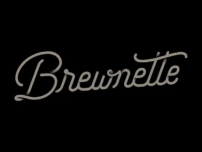 Brewnette Proposed Logo 2 beer grunge logo script wordmark