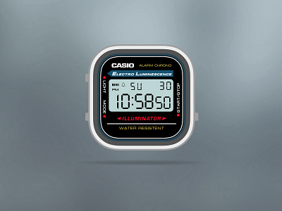 Casio Gray App-Watch app casio gray grigio icon ios ios8 orologio shot time watch