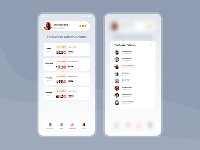 TikFans design app design followers profile tiktok ui ux