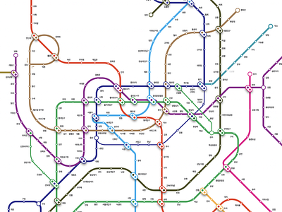 Seoul Subway Map : Redesign by byeongSu Kim on Dribbble