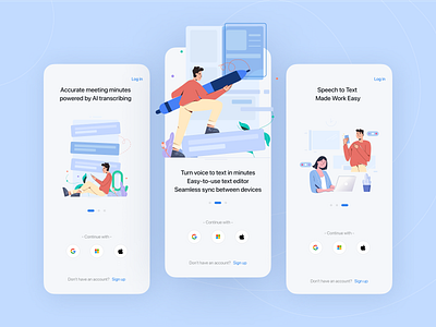 Notta APP On Boarding Illustration