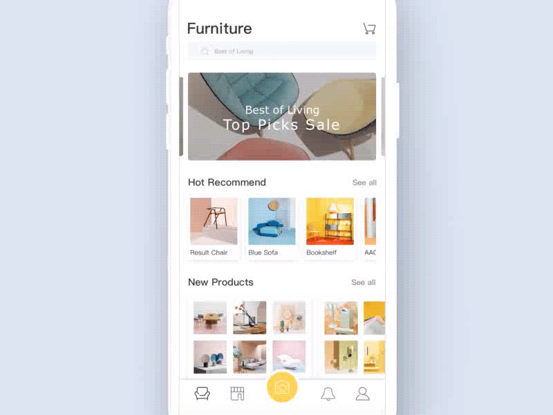 Furniture-Interfacial Design app design furniture ui ux