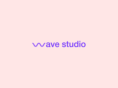 Wave studio brand branding icon illustration logo logotype mark minimal studio symbol typography vector wave