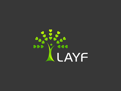 LAYF brand branding charity gradient heart leaves logo logos logotype mark people public symbol tree logo union