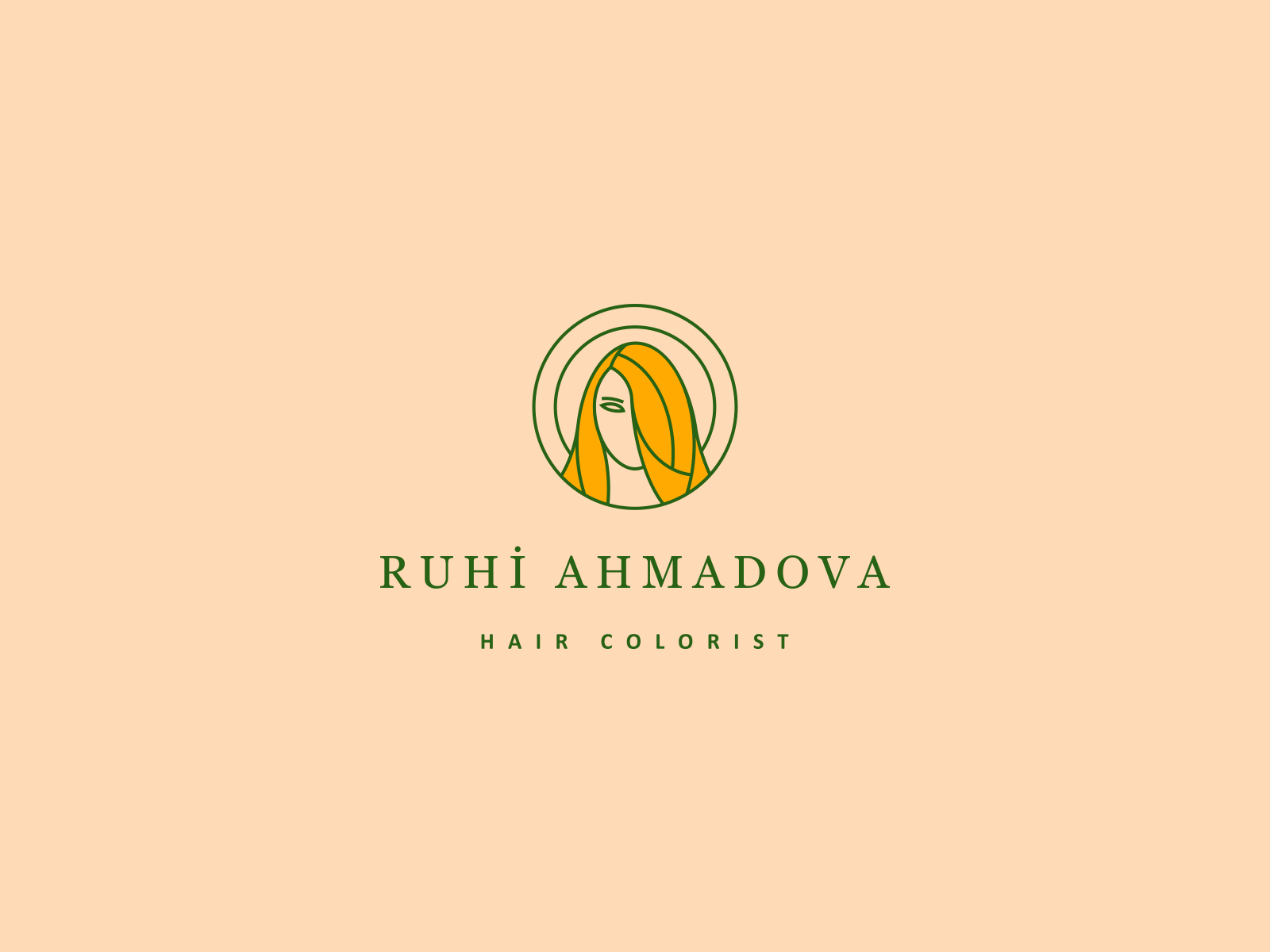 Ruhi Ahmadova beauty salon brand designer brand identity branding graphicdesign hair colorist icon illustrator logo logodesign logotype mark symbol vector