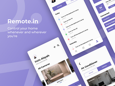 Remote.in - Smart Home App design remote smart home ui ux