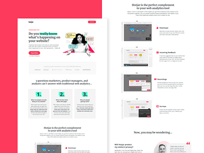Hotjar - Landing Page uidesign