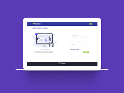 Onbaording screen for my new project illustration login page onbaording safetrax school setup signup