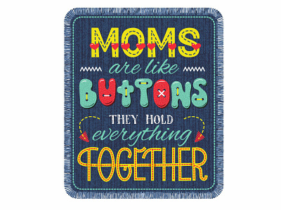 Mother's day lettering card button illustration lettering mom mother mothers day typography vector