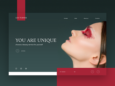 Web design beauty salon beauty salon design mainpage ui webdesign