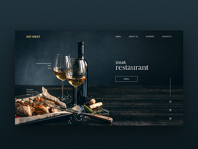 Web Design Restaurant design main page restaurant ui ux web webdesign website