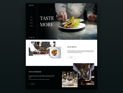 web design restaurant design main page ui ux web webdesign website