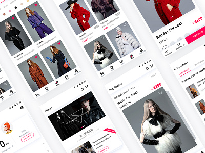 Interface design for renting clothes app design fashion interface shopping ui