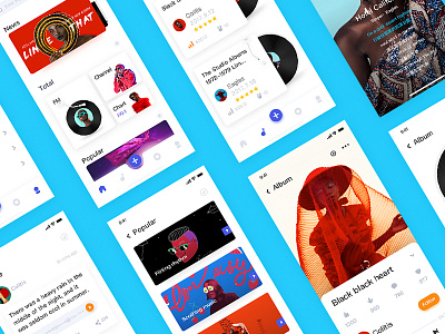 Music interface design ——5 app design fashion interface music ui