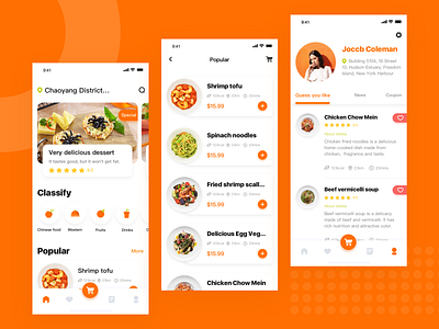 Gourmet Takeaway Platform app design interface ui